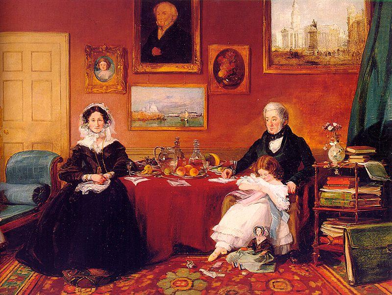 James Holland The Langford Family in their Drawing Room china oil painting image